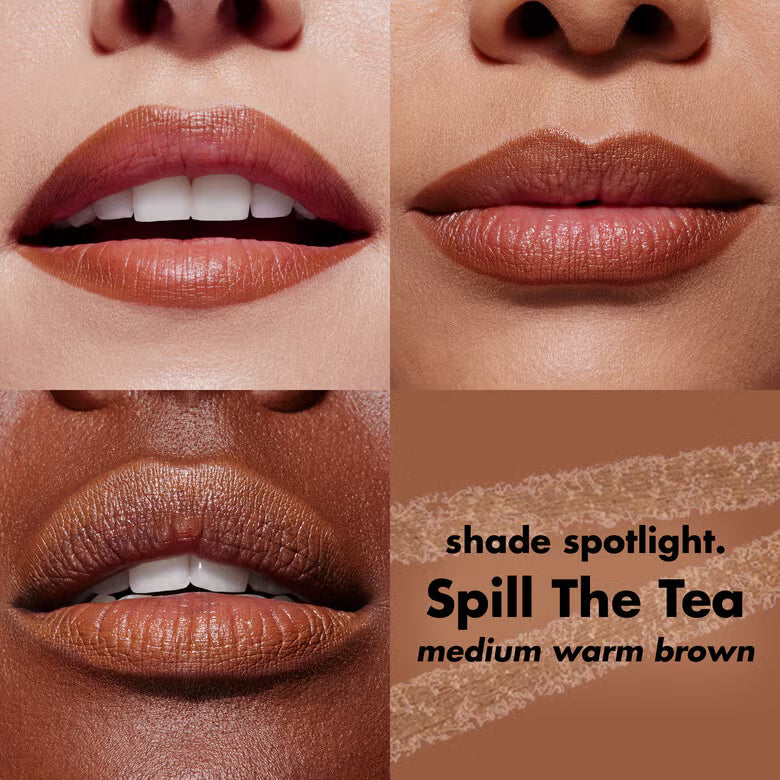 e.l.f. Cream Glide Lip Liner Spill the Tea Shade - Medium Warm Brown
