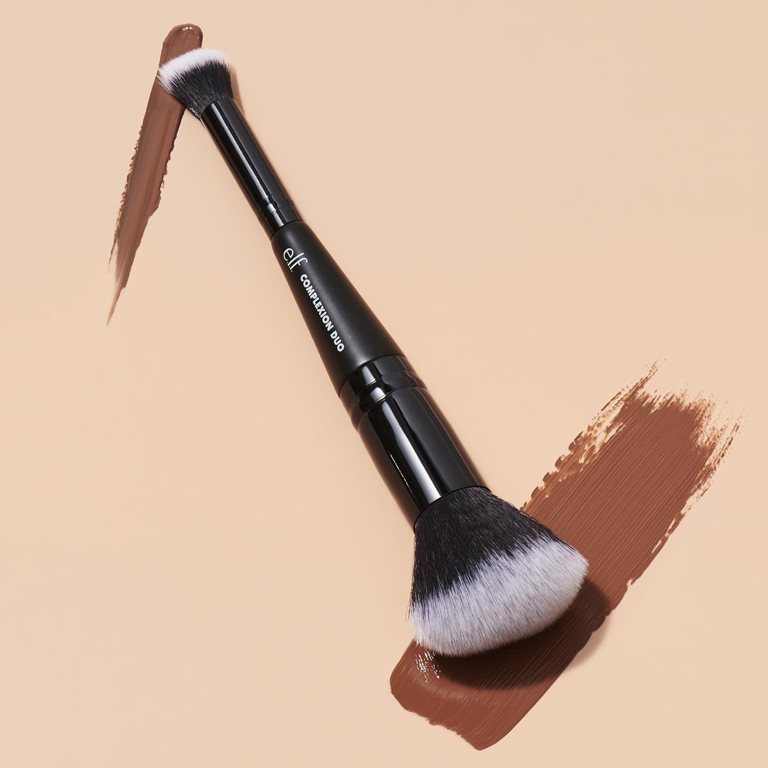 e.l.f. Concealer & Foundation Complexion Duo Brush, 2-in-1 Makeup Brush