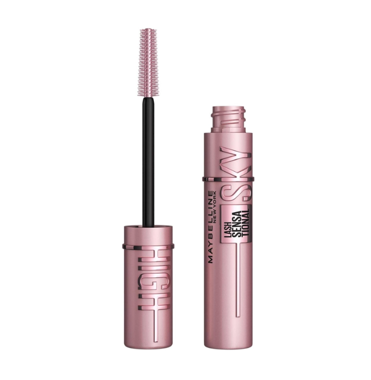 Maybelline Mascara, Lash Sensational Sky High Volumizing & Thickening, Eyelash Lengthening, Flake-Free Formula, Washable Mascara Infused with Bamboo Extract, Full Volume Mascara, Colour: Black