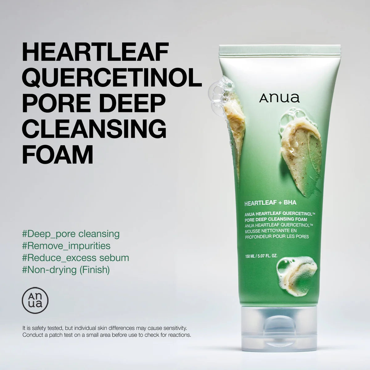 ANUA Heartleaf Quercetinol Pore Deep Cleansing Foam + BHA 150ml